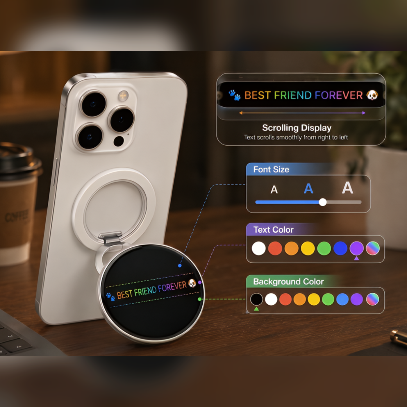 MagScreen X showing colorful scrolling bullet comments